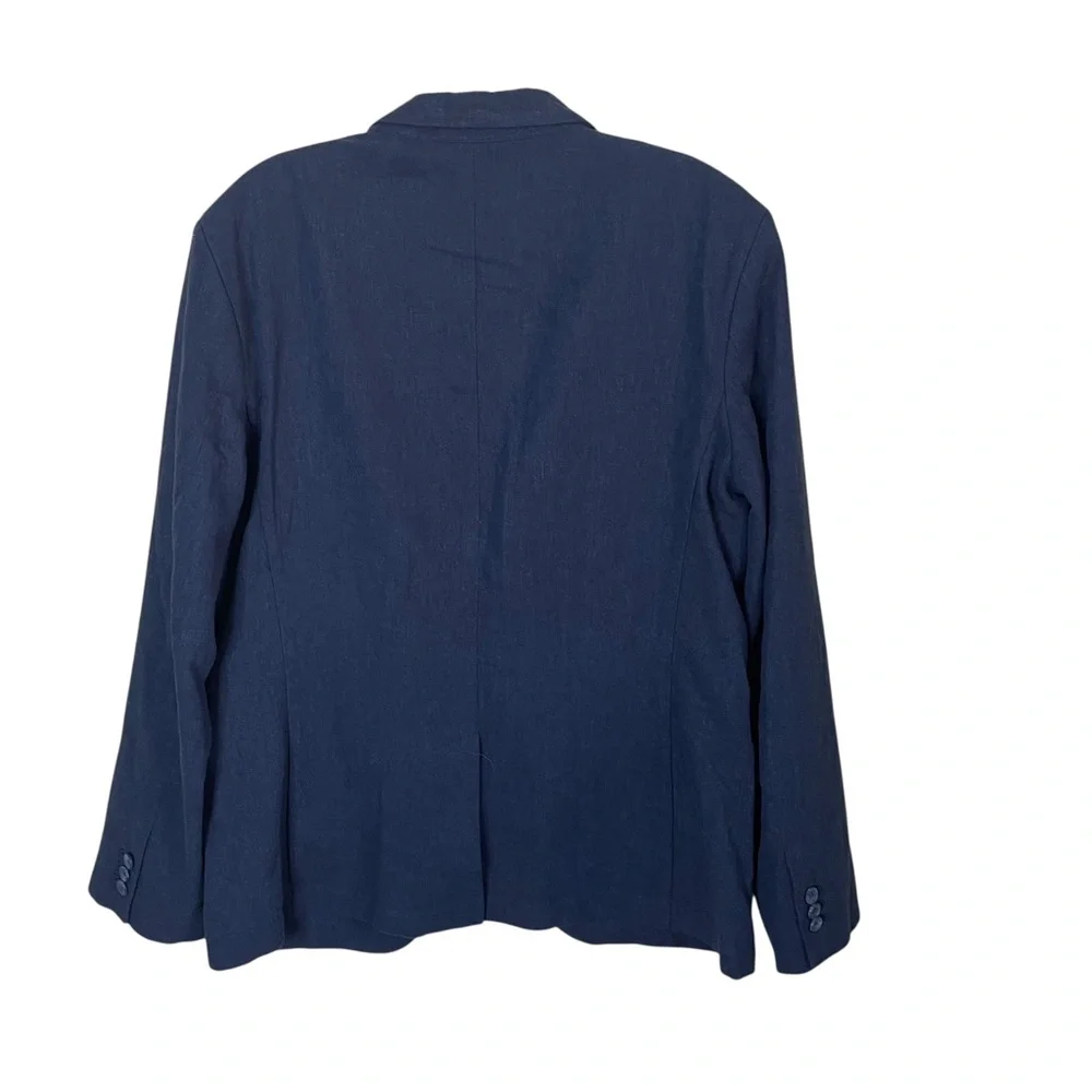 Old Navy Linen Summer Blazer Men M 44R Navy Blue 2-Button Linen Blend Jacket